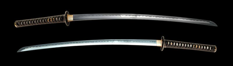 Dynasty Forge 28.75`` Daimyo F/F Tri-Steel Katana in Turbulent Wave Theme Dynasty Forge 28.75`` Daimyo F/F Tri-Steel Katana in Turbulent Wave Theme