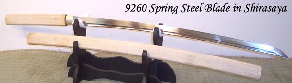 Katana Cheness 9260 Silicon Alloy Spring Steel Blade w Bohi in Shirasaya Katana Cheness 9260 Silicon Alloy Spring Steel Blade w Bohi in Shirasaya