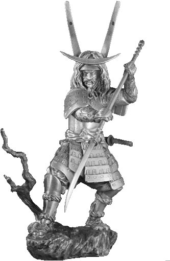Figurka Samuraj z Naginatą - Les Etains Du Graal