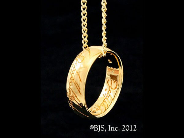 Jedyny pierścień LOTR Gollum Gold Necklace Black