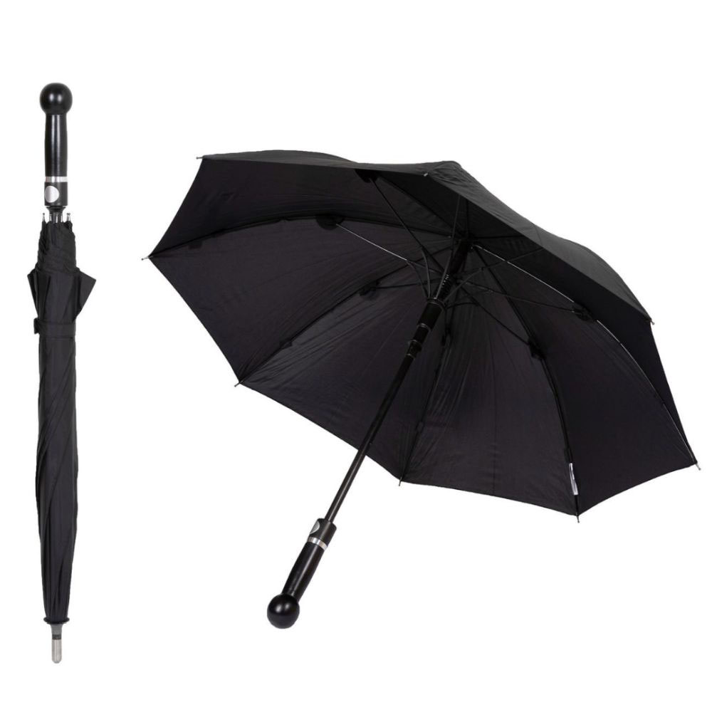 Parasol do samoobrony męski z odblaskiem Security Umbrella men City-Safe knob handle with reflection