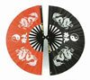 Wachlarz do Kung Fu - Dragon with Ying Yang design red